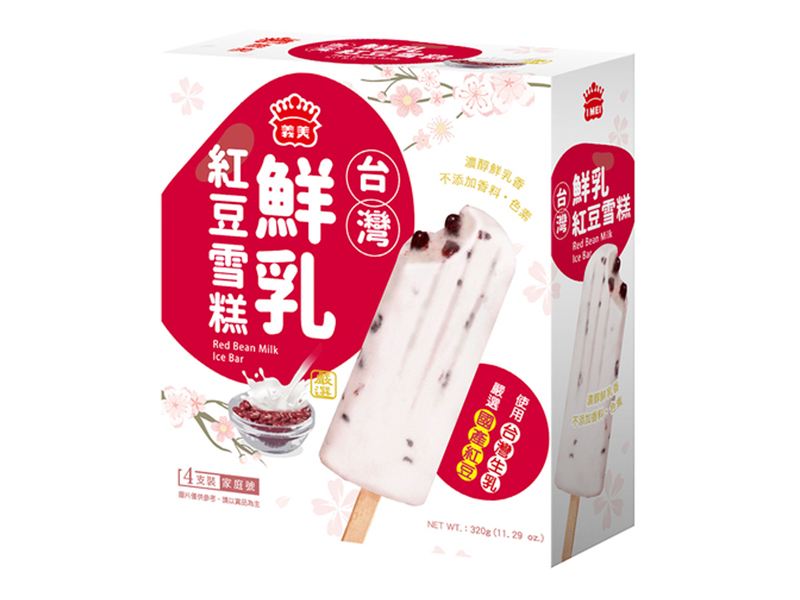 義美-鮮乳紅豆雪糕320g-團購