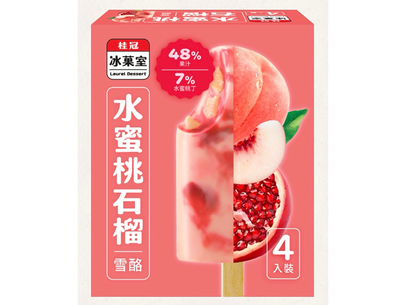 桂冠-水蜜桃石榴雪酪320g-團購