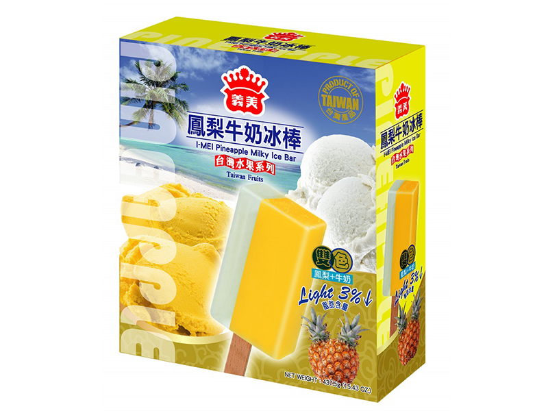 義美鳳梨牛奶雙色冰棒437g-團購