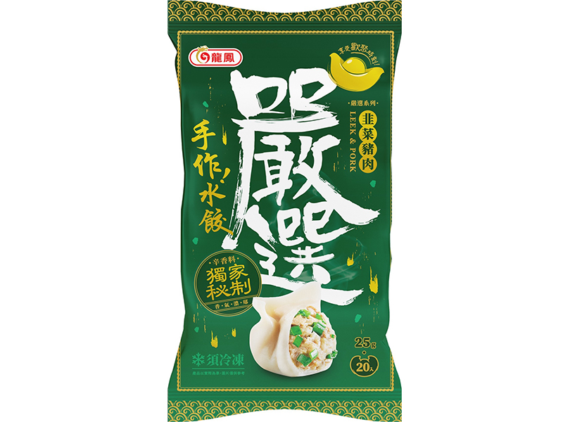 龍鳳嚴選手作水餃韭菜豬肉500g