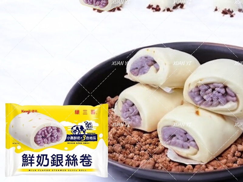 健司-纖三薯鮮奶銀絲卷390g-團購
