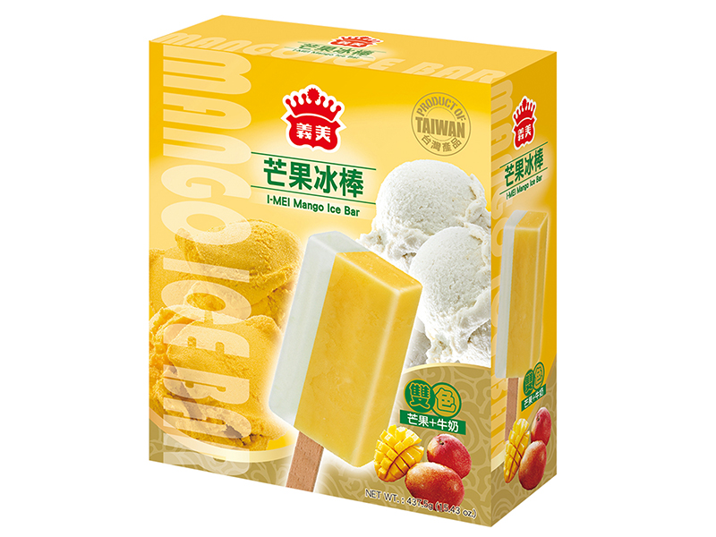 義美芒果牛奶雙色冰棒437g-團購